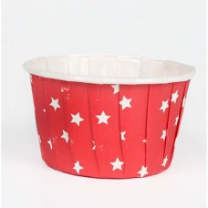 Паперові форми червоні з зірочками 100 шт